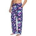 thumbnail image 6 of Sikiie crystal Skull mushroom Mens Pajama Pants Sleep & Lounge Pants, PJ Bottoms With elastic waistb and Pockets Large, 6 of 6