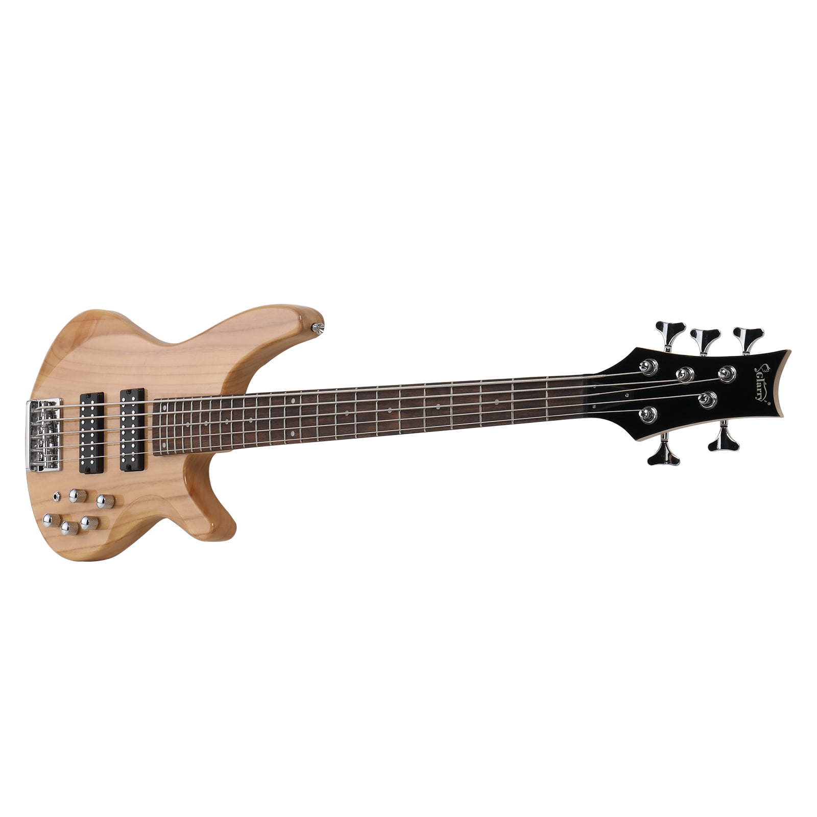44 Inch GIB 5 String H-H Pickup Laurel Wood Fingerboard Electric Bass Guitar with Bag and other Accessories Burlywood