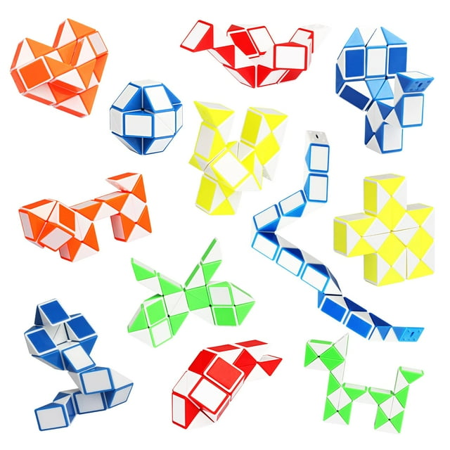 Juego de rompecabezas Ganowo Fidget Snake Cube Mini Twist, paquete de 12