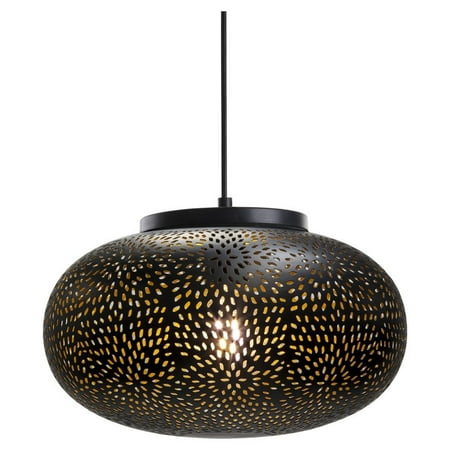 

Sunpan Lenette 12.5 1-light Modern Metal Ellipse Shaped Pendant Light in Black
