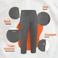 thumbnail image 3 of Riggermen Mens Cargo Work Pant Elasticated Waist Relaxed Fit Grey, 30Wx30L, 3 of 9