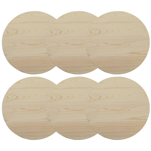 6 Pack: 15" Unfinished Wooden Circle Plaque by Make Market