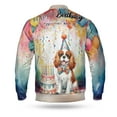 thumbnail image 2 of Happy Birthday to Cavalier King Charles Spaniel Kitten Party Balloons Cake All Over Print 3D Baseball Jacket Dog Lover Gifts Bomber Jacket Softball - 00027, 2 of 6