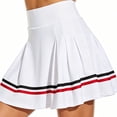 thumbnail image 2 of Womens Tennis Athletic Skirts Summer Pleated High Waisted Inner Pockets Skorts Stretchy Tummy Control Workout Outfits, 2 of 5