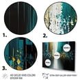 thumbnail image 3 of Designart Abstract Geometric Black And Green II Canvas Wall Art, 3 of 5