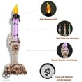 thumbnail image 4 of Luxtrada Halloween Skull Candle Holder Light Skeleton Ghost Hand Flameless Candle Lamp Party Bar Decoration Lamp (Orange), 4 of 10