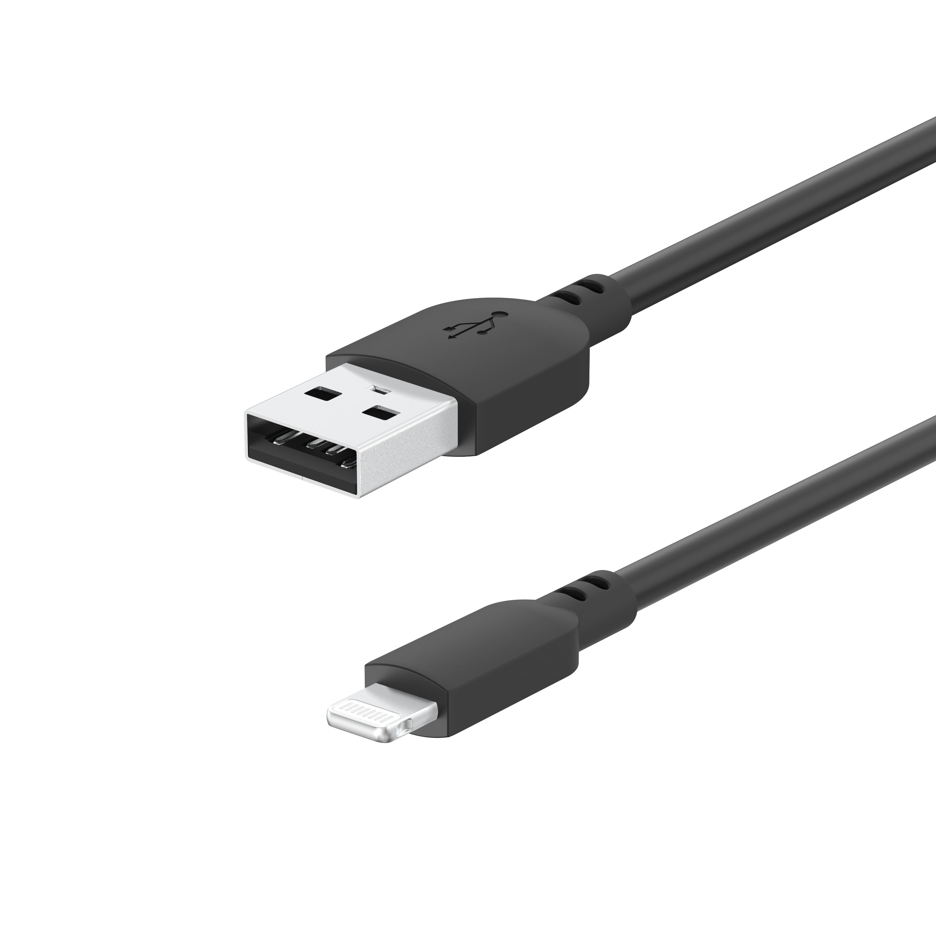 onn Lightning to USB Cable, 6 ft, Black photo 2
