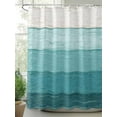 thumbnail image 3 of Teal Ombre Bathroom Curtain 72 Inch Shower Stall Curtain with Hooks, Farmhouse Vintage Wooden Striped Waterproof Polyester Bath Curtain Washable Bathtub Curtain 36''x 72'', 3 of 6