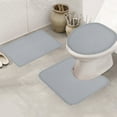 thumbnail image 6 of Mecorevxz Bathroom Toilet Cover Bathroom Mats Absorbent Printed Floor Mats Bathroom Toilet 3 Piece Floor Mats Set,Gray, 6 of 9