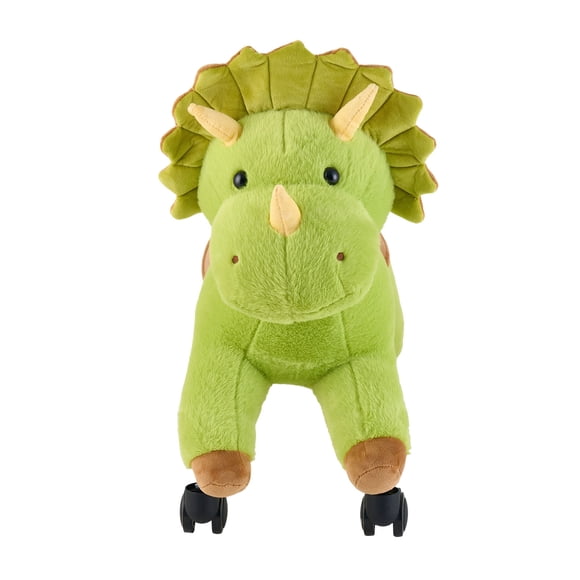 KFFKFF Cheval à Chevaucher, Jouets Dinosaures à Monter pour Enfants, avec Rugissements de Dinosaures Réalistes, Aucune Pile Requise, Roues Souples et Lisses à 360 Degrés, Siège Doux, Capacité de Charge Maximale de 88 Lb pour Tout-Petits de 3 Ans et Plus