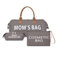 thumbnail image 2 of SNNROO 3pcs/Set Tote Shoulder Diaper Bag With Dry/Wet Separation  Bottle Compartment For Traveling Moms, 2 of 7