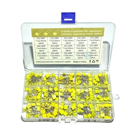 

300x Electrolytic s s 1nF-470nF 15 Values assortment set