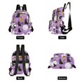 thumbnail image 4 of FORMRS Mini Backpack Purse for Women Travel Daypack Casual Shoulder Bag, Purple Halloween Pattern, 4 of 7