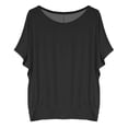 thumbnail image 5 of TYGHBN Women's Oversized T-Shirt with Batwing Sleeves Short Sleeve Tops Womens Shirts Long Sleeve Womens Loose Athletic Tees Long Sleeve The Shirt Tall Long Sleeve Shirts for Women Long Sleeve Shirt, 5 of 6