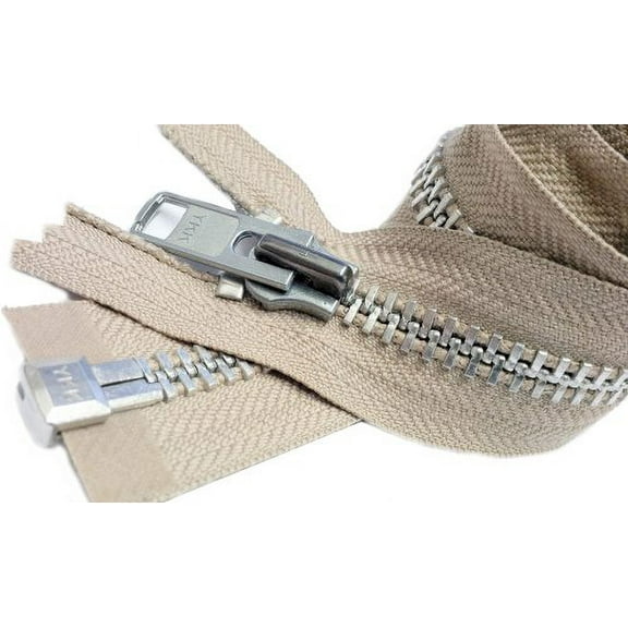36" Chaps Zipper YKK #10 Aluminum Separating Color Beige #573 (1 Zipper/Pack) ZipperStop Wholesale Authorized Distributor YKK