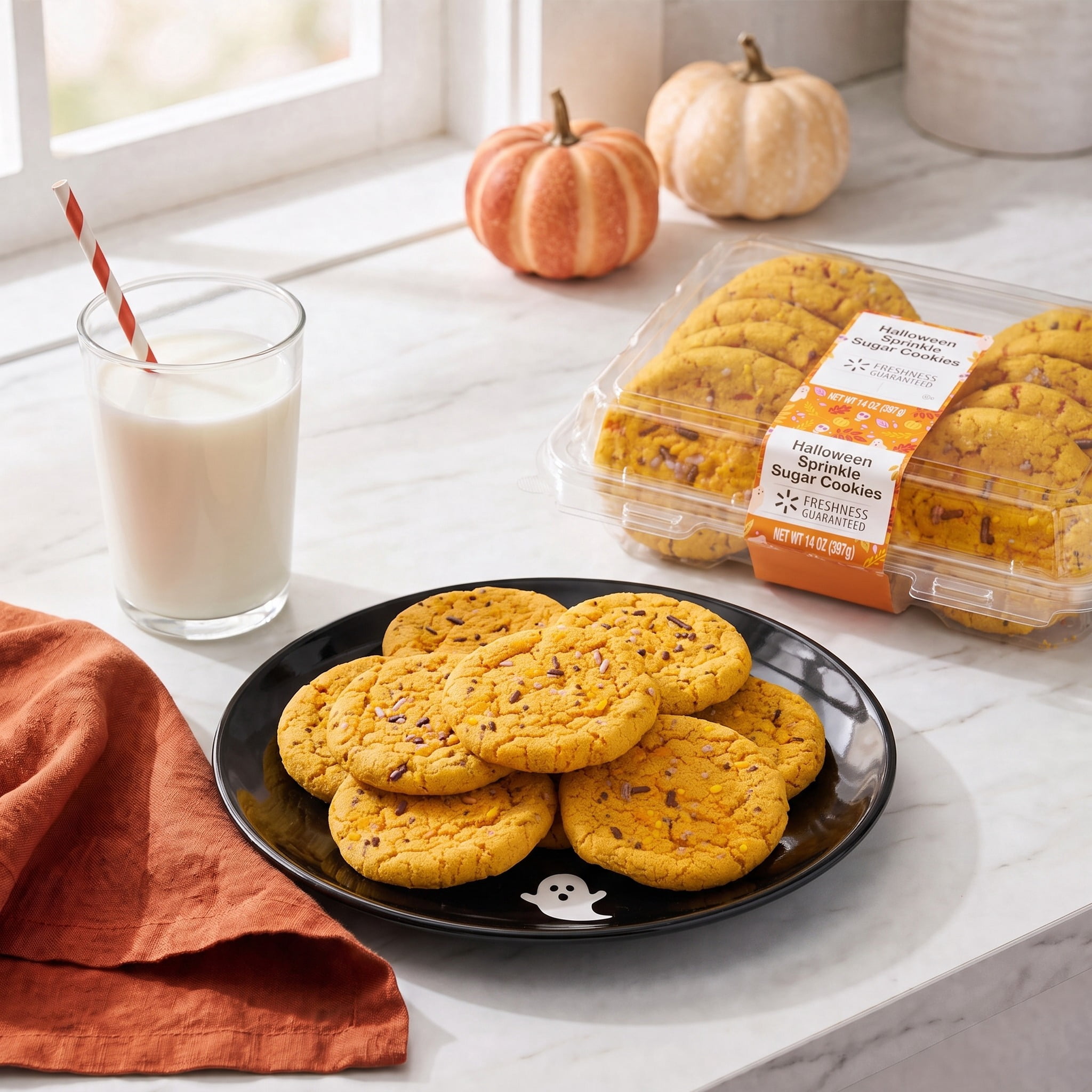 Freshness Guaranteed Halloween Sprinkle Sugar Cookies, 14 oz, 10 Count