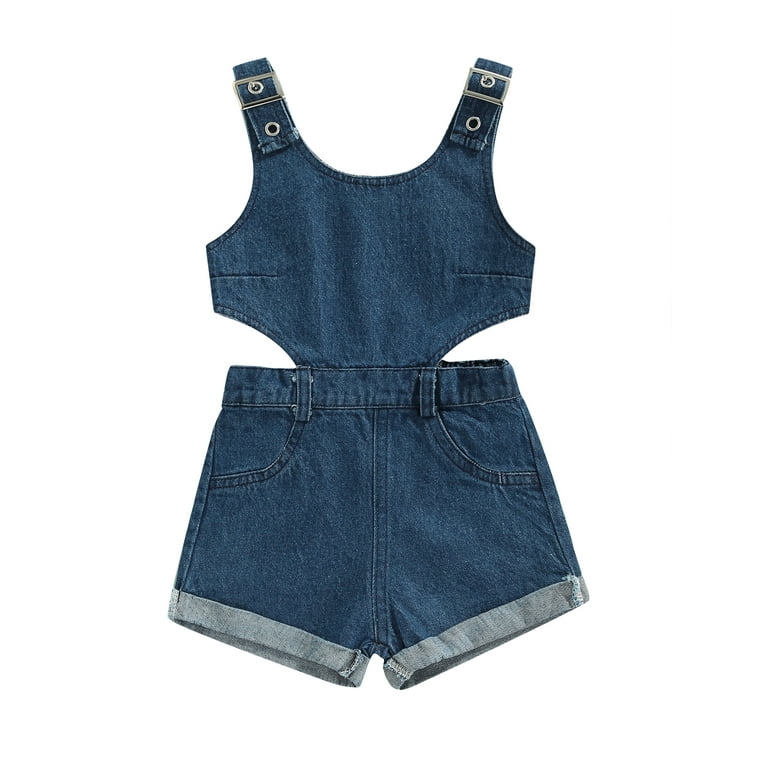 Denim jumper hot sale shorts for girls