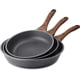 thumbnail image 1 of SENSARTE Juego de utensilios de cocina antiadherentes, sartenes antiadherentes compatibles con inducción de 3 piezas, contiene sartén de 9.5 pulgadas y sartén de 5 cuartos con tapa, mango que se manti, 1 of 4