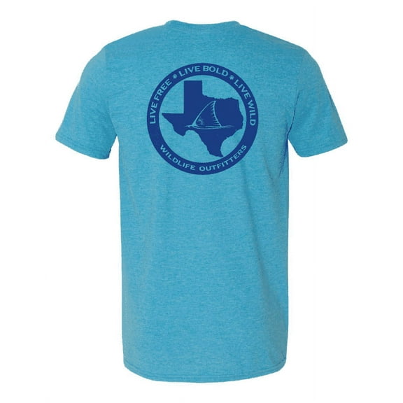 Wildlife Outfitters Men's Texas Redfish Fishing Short Sleeve T-Shirt