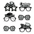 Xeyise 6 Pairs 2024 Graduation Glasses Set Sparkling Reusable