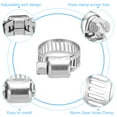 thumbnail image 4 of Abrazadera de Manguera Uxcell, Ajustable de Acero Inoxidable de 2/5" a 5/8" para Línea de Combustible y Fontanería, Paquete de 12, 4 of 7