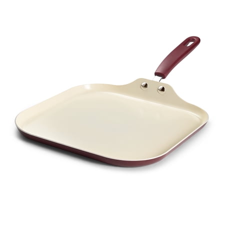 Tramontina Ceramaware 11-Inch Ceramic Nonstick Square Griddle Wine