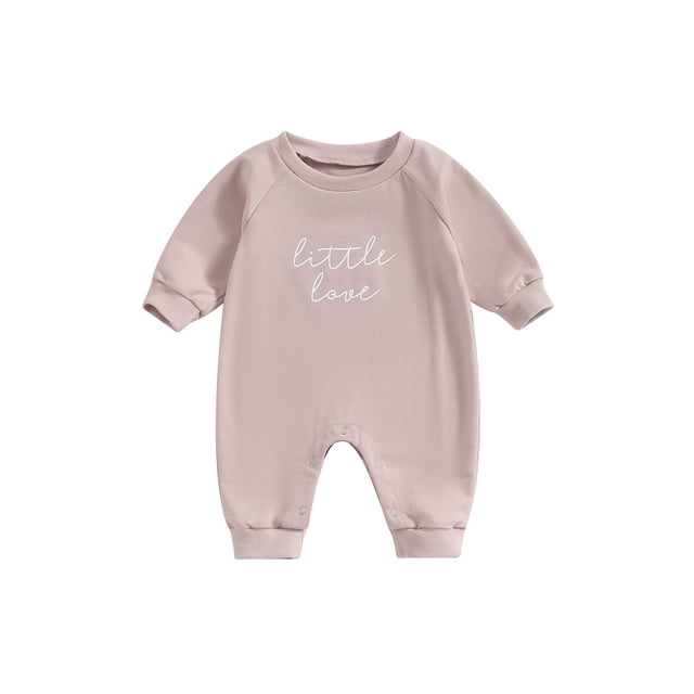 xiaxaixu Bébé Combinaison, Manches Longues Col Rond Lettres Impression Automne Vêtements pour les Garçons Filles