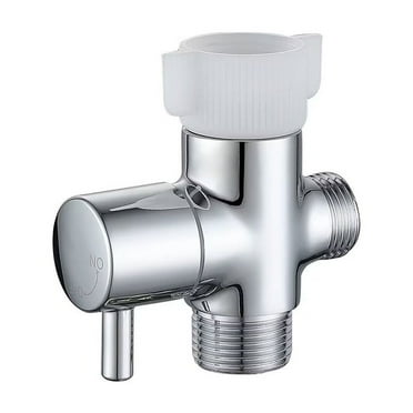 .7/8*7/8*1/2 Inches Bidet T Adapter With Shut Off Valve Metal Tee Connector Attachment For Toilet Nrass