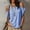 *Blue, variant on Women's Cold Shoulder Striped Blouse,Round Neck Short Sleeve T-Shirt for Summer Pink,Women's Plus XL