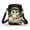 Owl in Clover Field, variant on HELLHERO Double Zipper Crossbody Small Crossbody Bags Polyester for Adults, Bunnies Floral Field