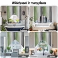 thumbnail image 3 of Swag Curtains Valances for Windows, Farmhouse Rustic Wood Short Kitchen Window Curtains Over Sink, Sage Green Grey Cafe Curtains Panel Set Of 2,Rod Pocket, 45 Inches Length, 3 of 8