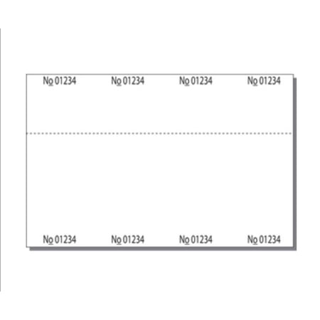 Print-Ready Numbered Ticket Sheets, 5-1/2" x 8-1/2", 4 Tickets Per Sheet, Perfed Stubs and Consec Numbers, Ticket Size: 2-1/8" x 5-1/2" on White 65lb Cover - 250 Sheets (1,000 Tickets)