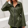 thumbnail image 7 of Sopiago Womens Waterproof Raincoat Lightweight Rain Jackets Hooded Windbreaker with Pockets for Outdoor Green,S, 7 of 7