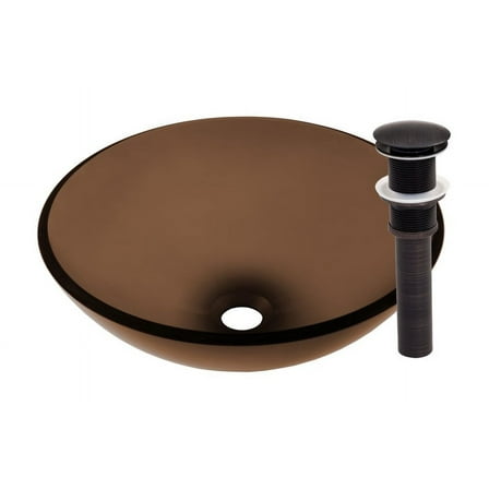 Novatto TY Glass Vessel Bathroom Sink Set, Oil Rubbed Bronze