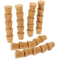 IBASETOY 30pcs Small Tapered Cork Plugs Light Brown Wood Sealed Environment DIY Enthusiasts Festivals