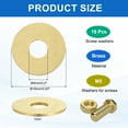 thumbnail image 2 of Uxcell Brass Flat Washer, 5/8" OD x 3/16" ID x 1mm Fenders Washers Assortment M5 Washer for Bolts,18 Pack, 2 of 6
