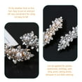 thumbnail image 2 of Shisuyan Metal Rhinestone Hairpin Silver Alloy 2Pcs 2.36X0.83X0.47in, 2 of 8