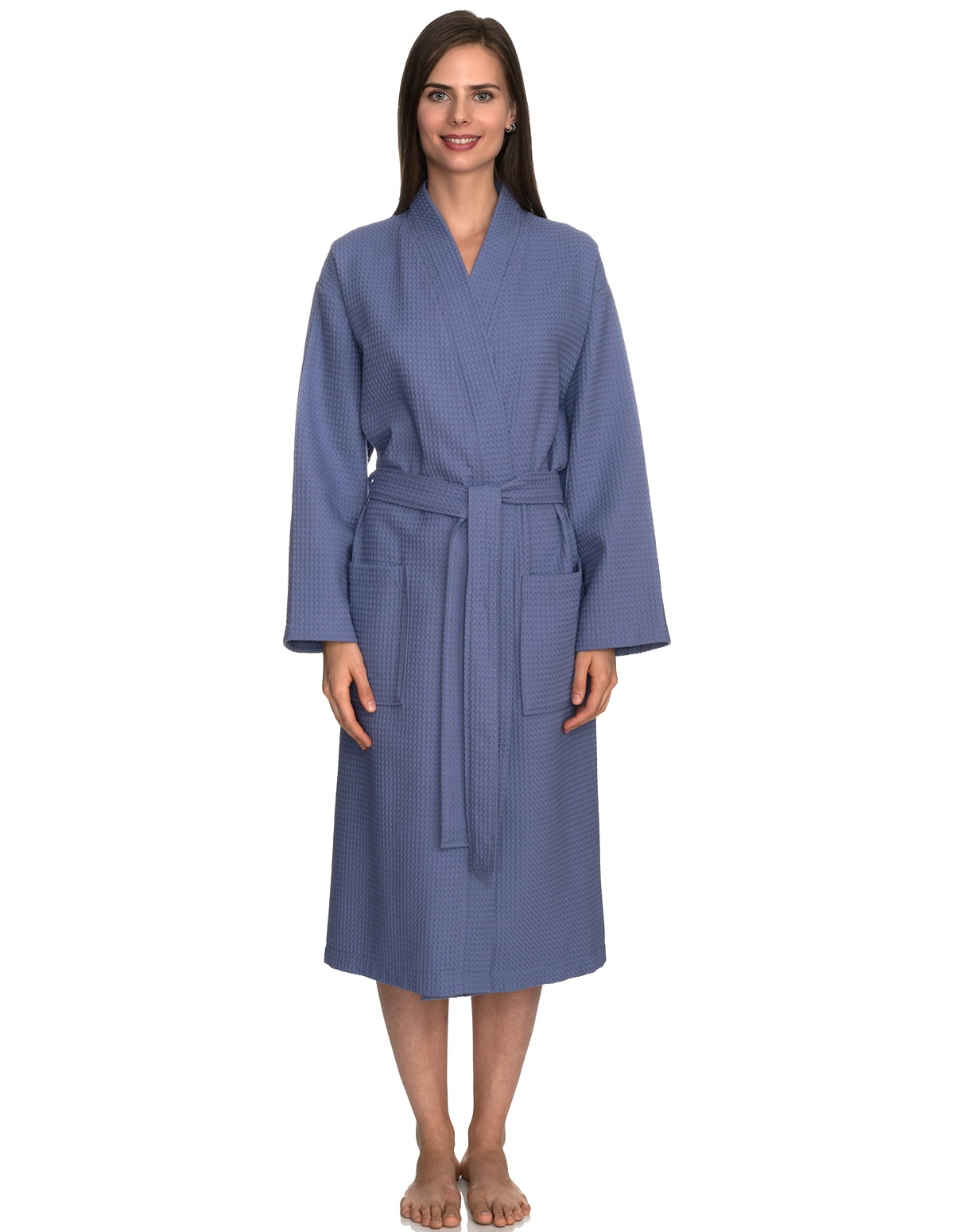TowelSelections TowelSelections Turkish Cotton Waffle Bathrobe Kimono