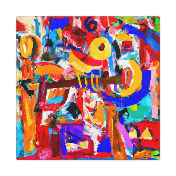 Flute's Musical Hues - Canvas