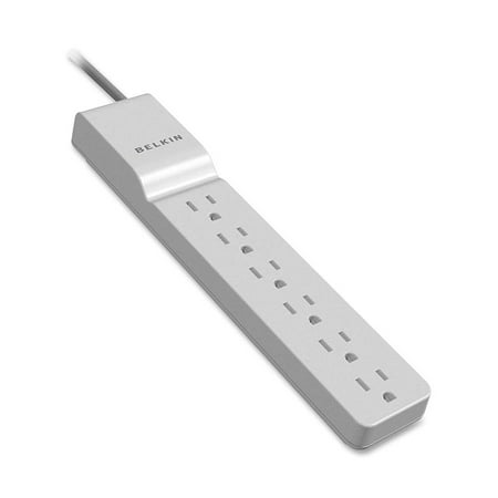 Belkin Surge Protector, 6 Outlets, 4 ft Cord, 720 Joules, White