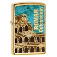 thumbnail image 2 of Zippo Roman Colosseum High Polish Brass Pocket Lighter, 2 of 5