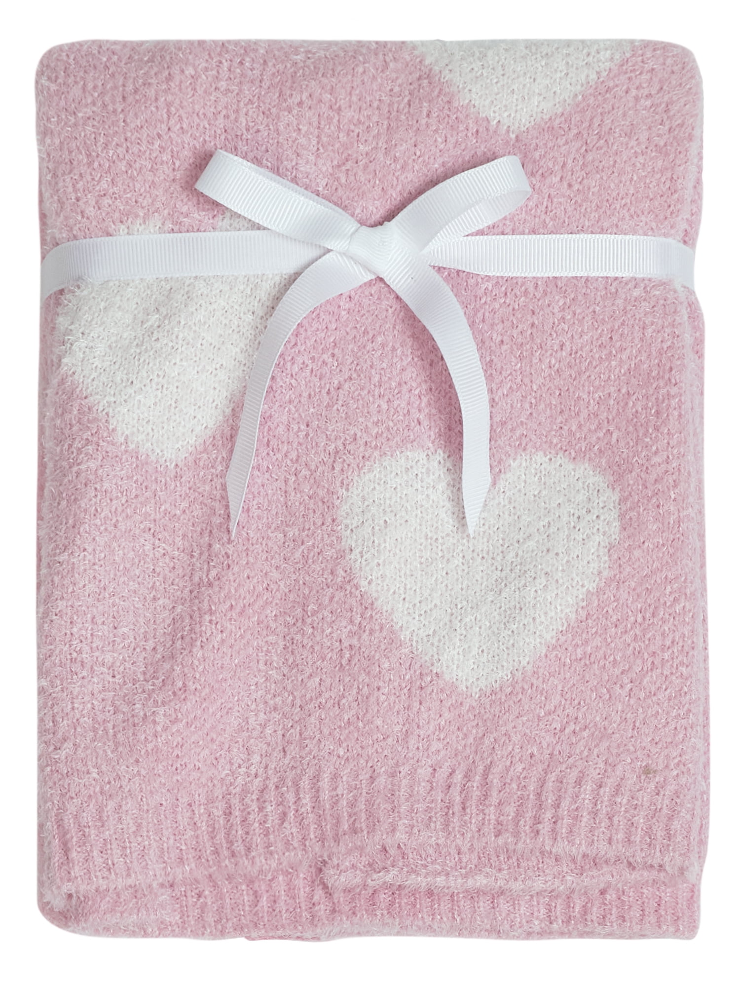 Modern Moments by Gerber Baby Boy or Girl Gender Neutral Soft Cozy Blanket, Pink Hearts