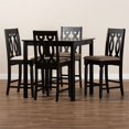 thumbnail image 3 of Baxton Studio Darcie Sand Upholstered Espresso Wood 5-piece Pub Set, 3 of 8