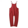 thumbnail image 4 of Plus Size Women's Casual Jumpsuit with Pockets Sleeveless Baggy Overall for Comfortable Everyday Wear Stylish Playsuit Pants, 4 of 8