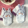 thumbnail image 2 of Fuzzy Socks for Women Warm Fluffy Socks Winter Slipper Socks Soft Cute Rabbit Animal Socks Gifts, 2 of 2