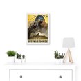 thumbnail image 2 of Advert Military WWII War USA Uncle Sam Buy Bond Stars Stripes Flag Artwork Framed Wall Art Print A4, 2 of 4