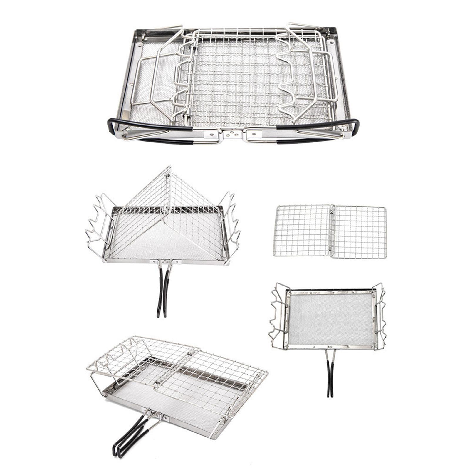 Wswqop Camp Stove Toaster Bread Toaster Portable Foldable Camping Toaster Firepit Grill