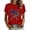 15 Red, variant on USA 250th Anniversary Shirt For Women Round Neck 3/4 Sleeve Graphic Tee Casual Daily Wear Top