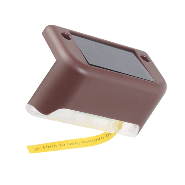 1/4/8/16 Uds LED lámpara Solar camino escalera exterior impermeable luz de pared jardín paisaje paso cubierta luces balcón valla luces solares Jardín y Patio LED cálido de carcasa marrón Toystoory HA005403-04B
