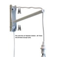 thumbnail image 5 of MAST Plug-In Wall Mount Pendant, 2 Light White Cord/Arm with Diffuser, White Linen Shade 18x18x10, 5 of 7
